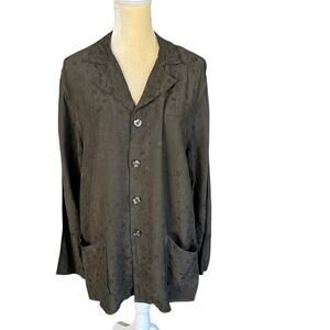 CP Shades Olive Green Button Tunic Top Size Medium Flaw